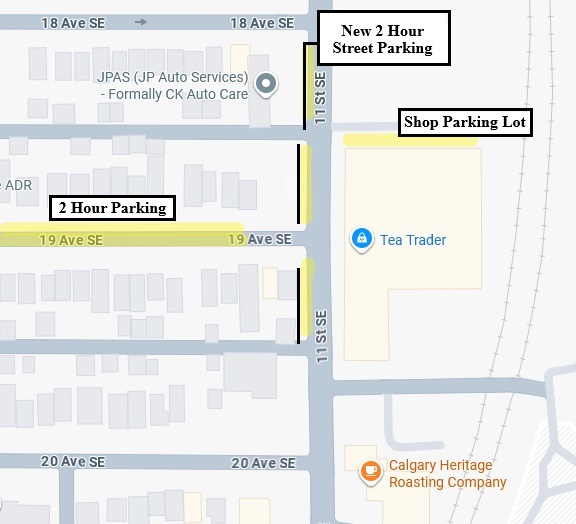 New parking locations on 11th Street SE